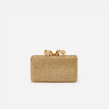 Gold Crystal Box Clutch