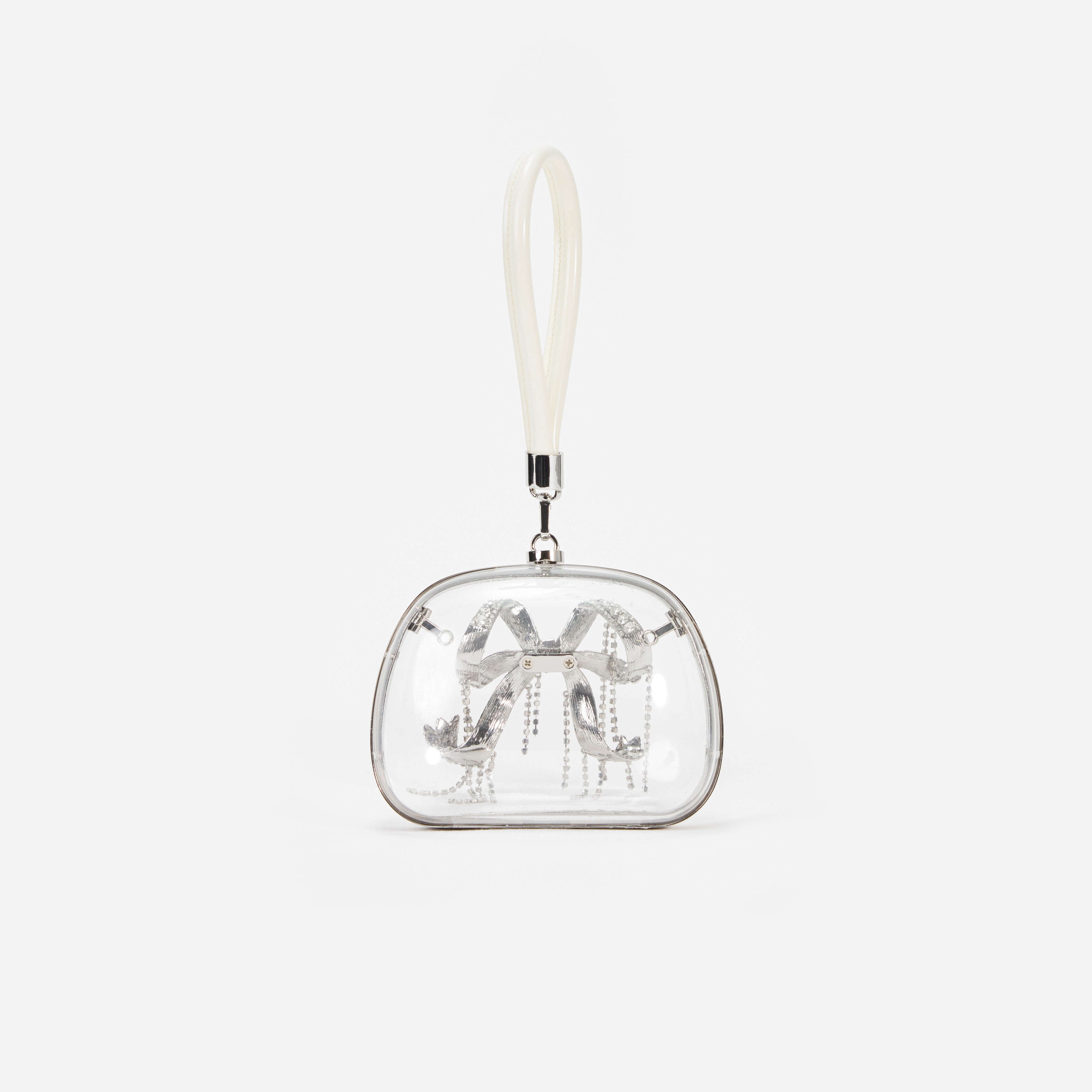 Clear Top Handle Clutch Bag