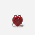 Red Crystal Heart Clutch
