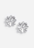 Large Silver Encrusted Earrings