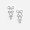 Tiered Pearl Bow Earrings