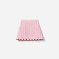 Pink Textured Knit Heart Detail Skirt