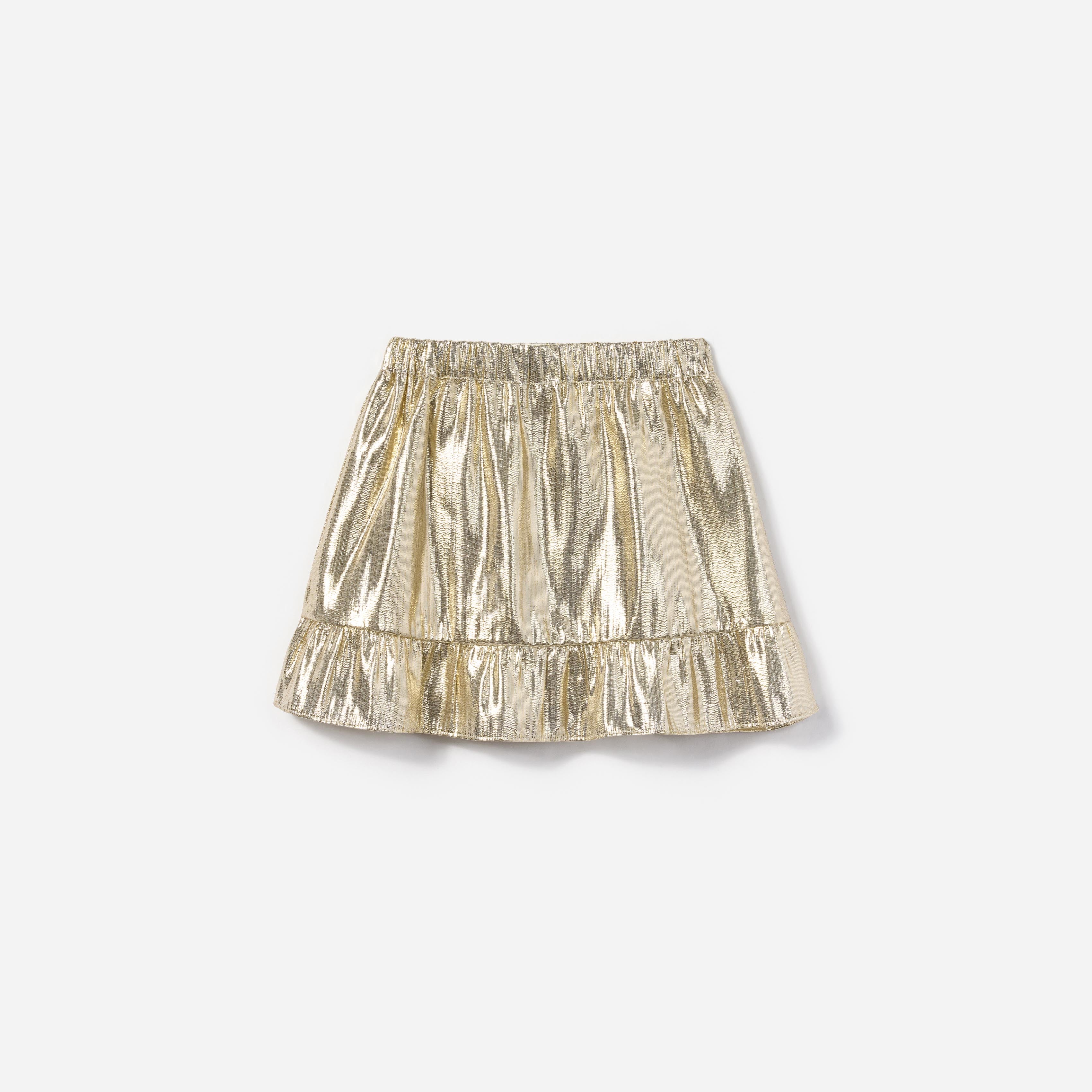 Gold Metallic Frill Skirt