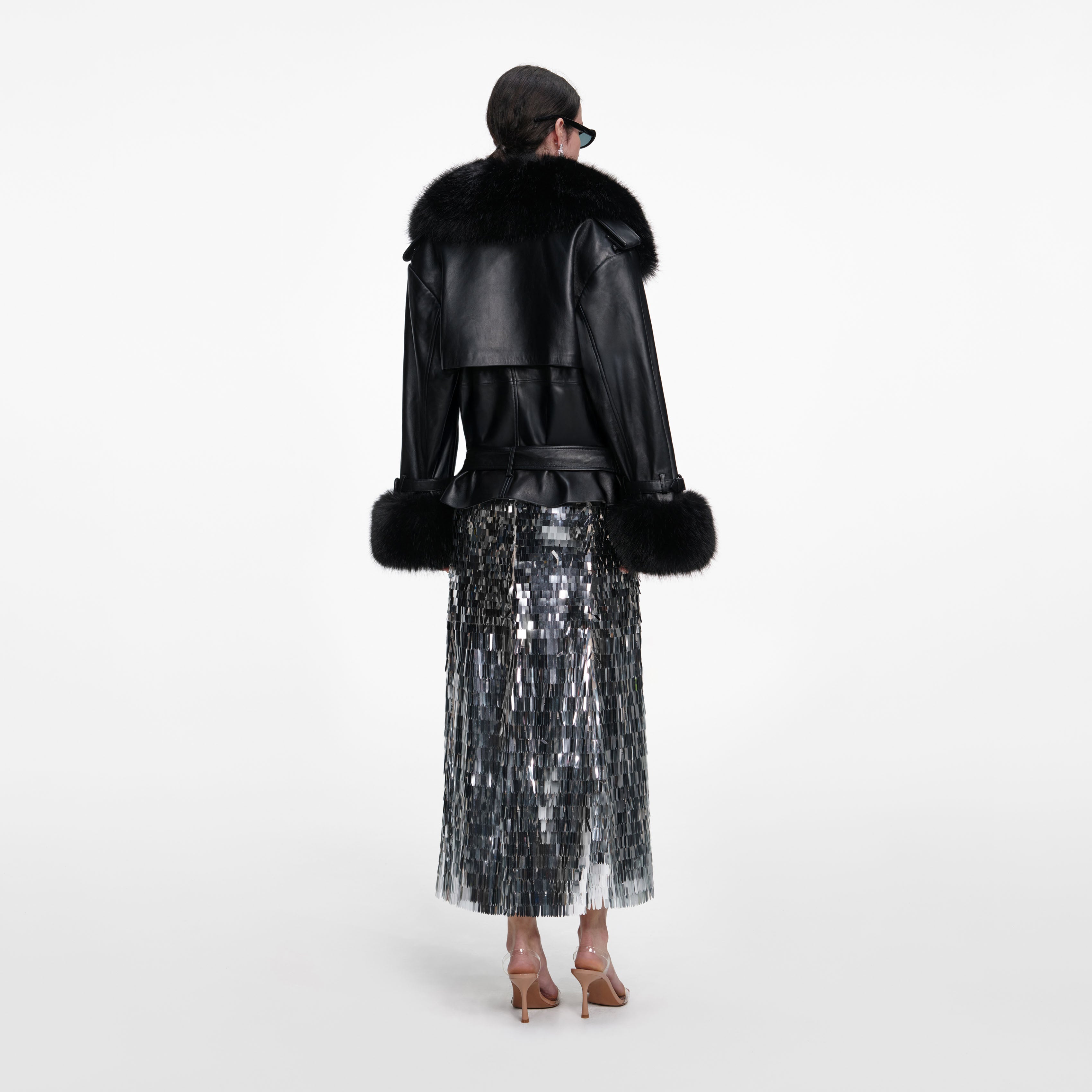 Black Belted Leather Jacket