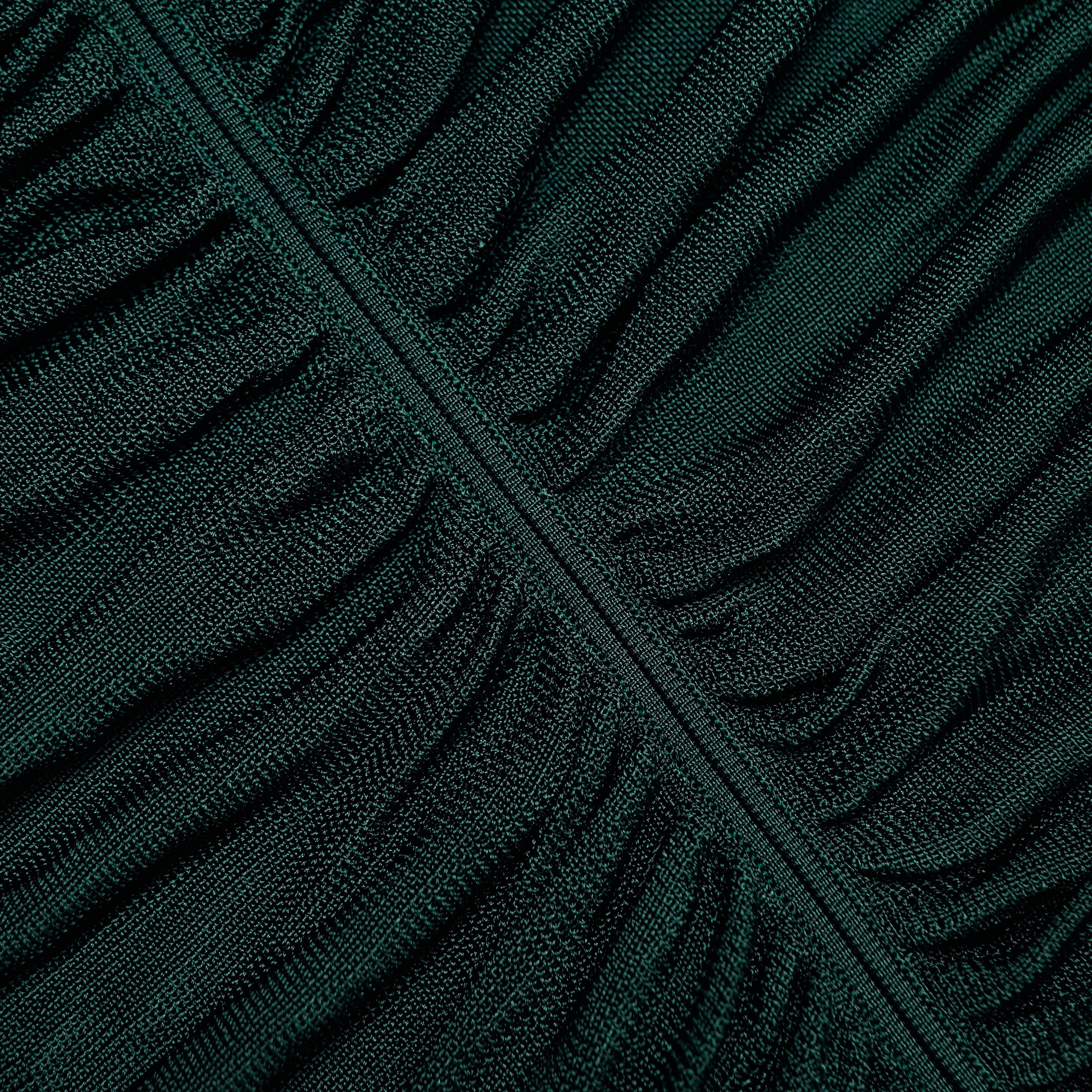 Green Viscose Knit Midi Dress