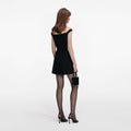 Black Boucle Mini Dress