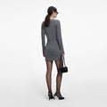 Grey Knit Playsuit Mini Dress