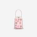 Pink Satin Floral Beaded Micro Bag