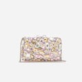 Multi Crystal Embellished Clutch Bag