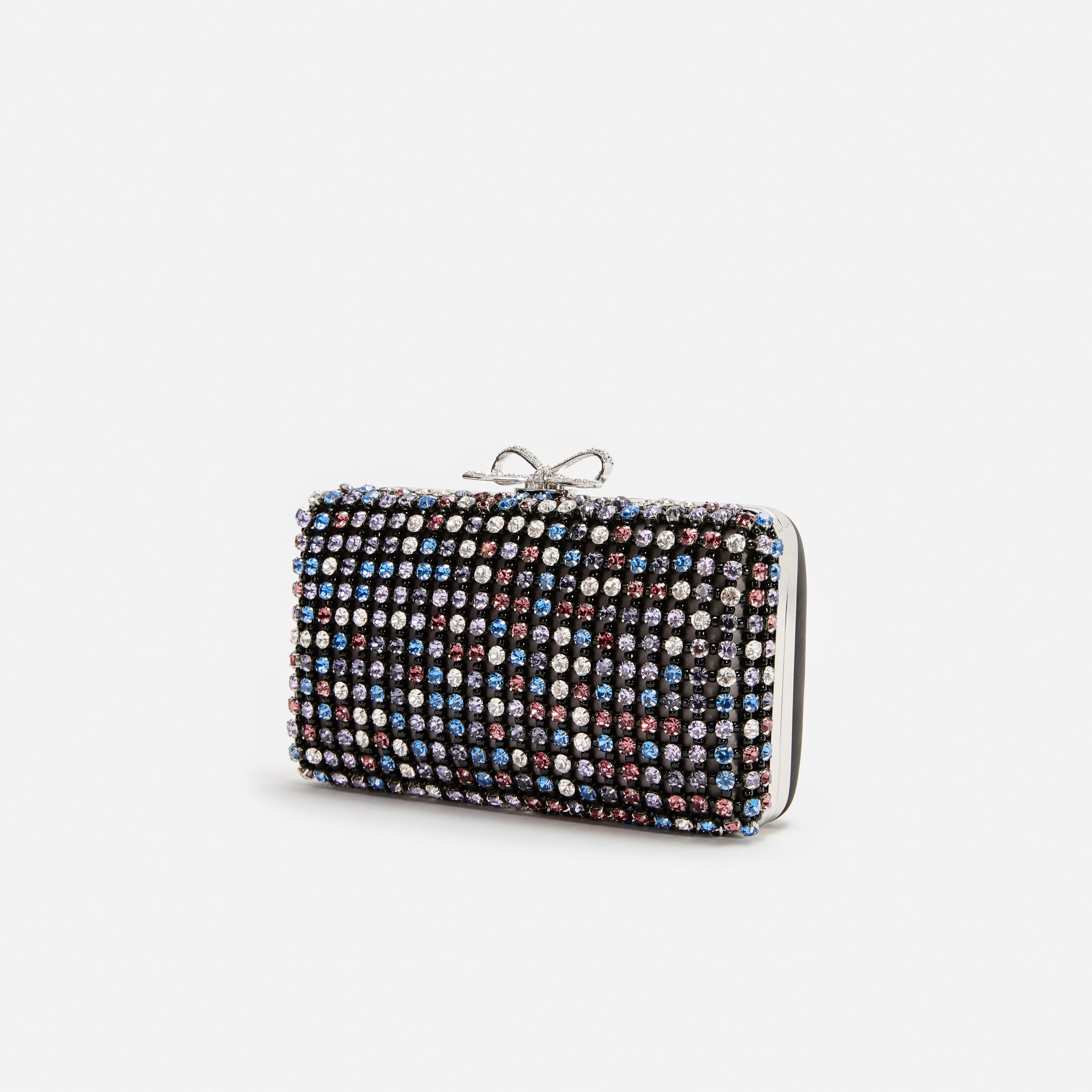 Multi Crystal Chainmail Clutch