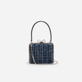 Navy Crystal Micro Bag
