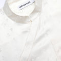 Cream Satin Jacquard Blouse