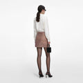 Cream Satin Jacquard Blouse