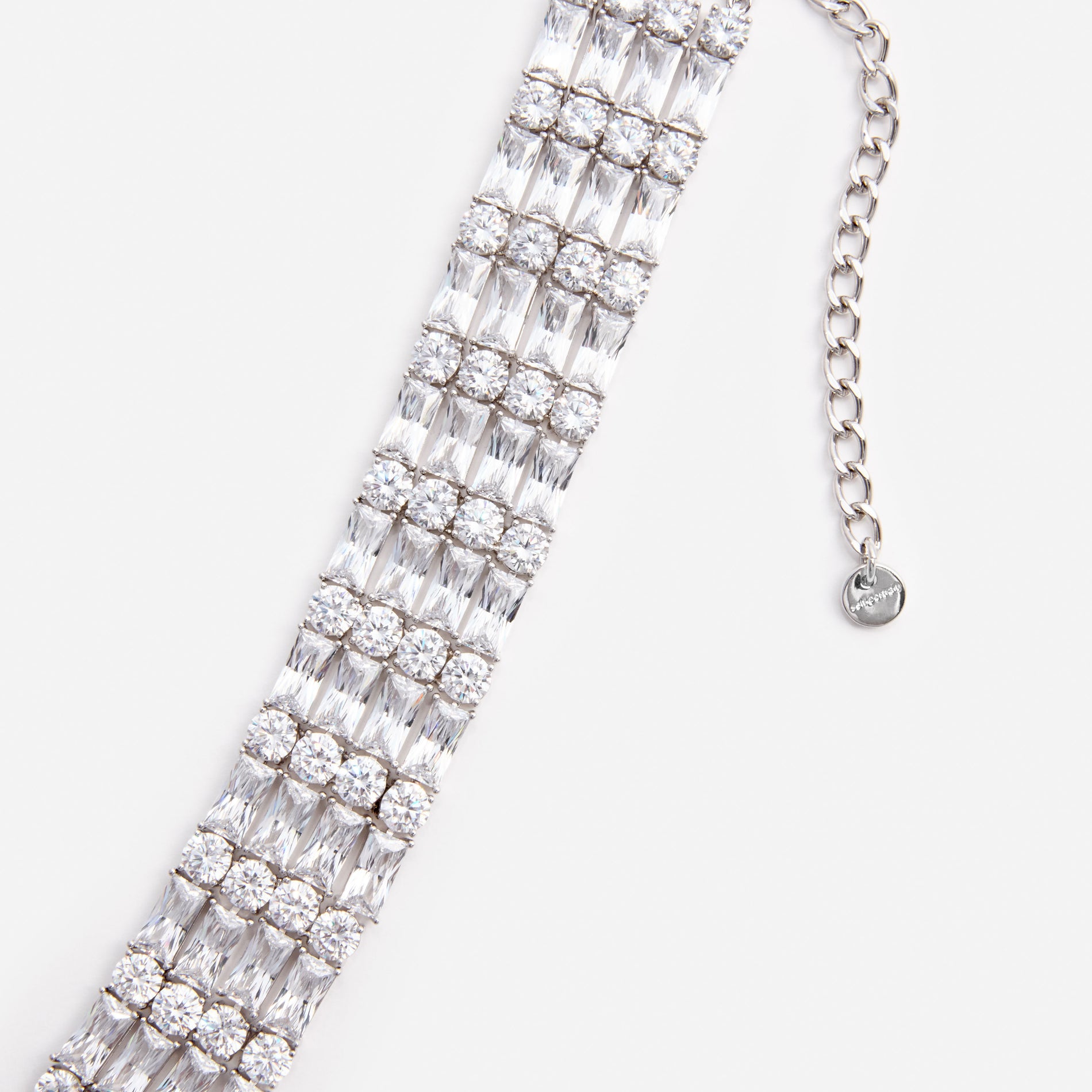 Silver Crystal Choker