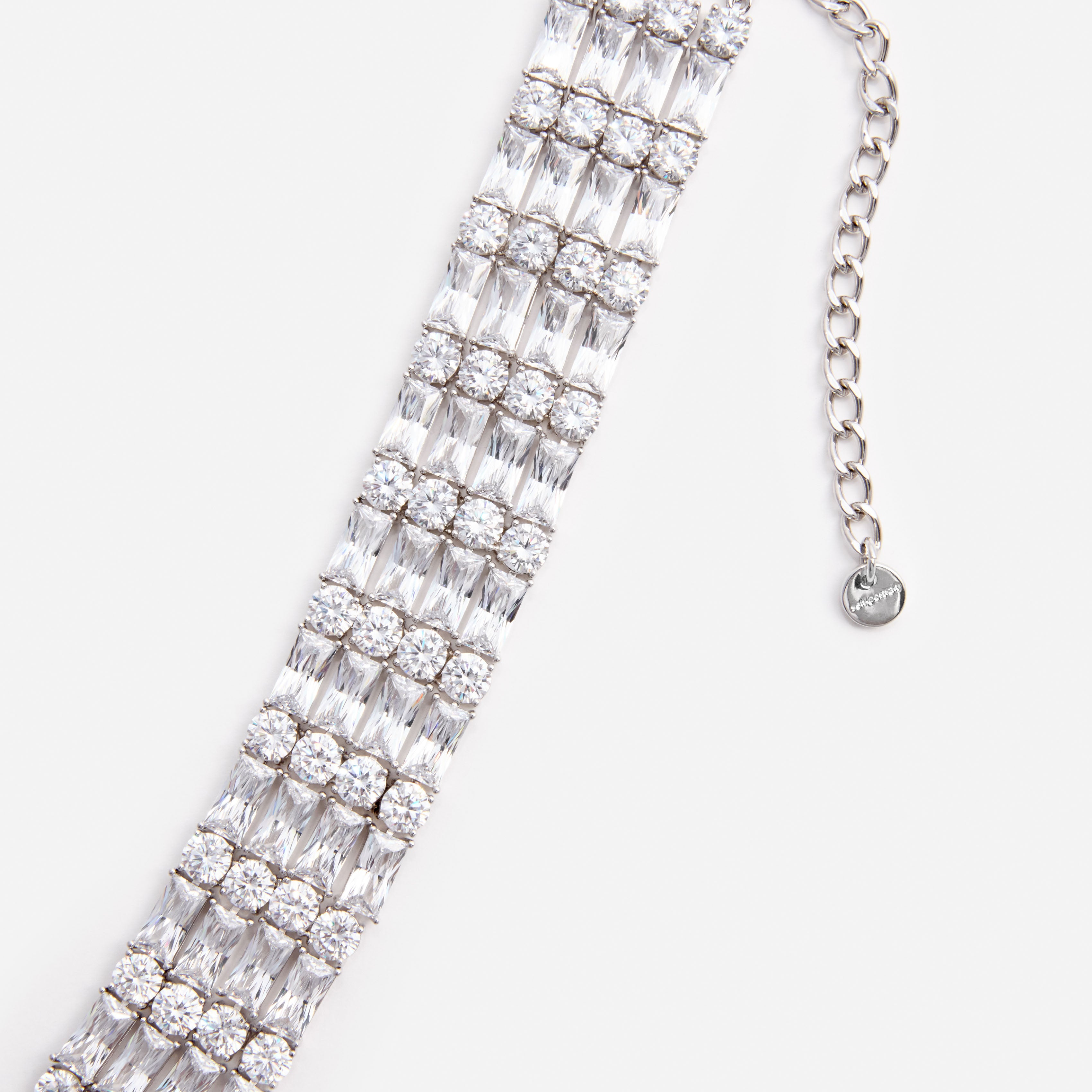 Silver Crystal Choker