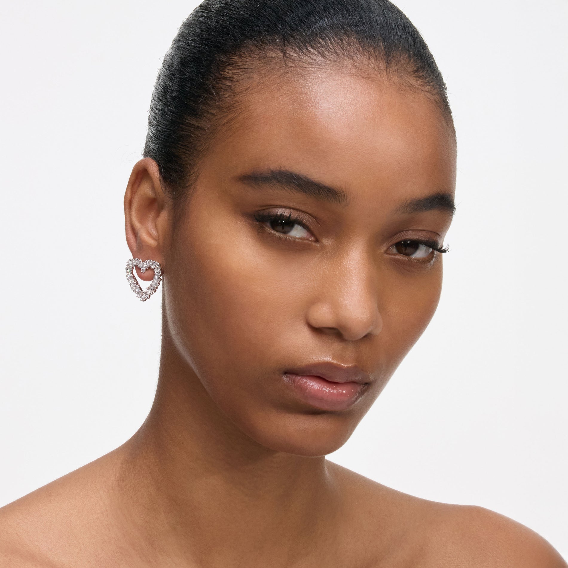 Mini Crystal Heart Earrings