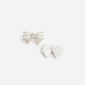 Pearl Satin Bow Earrings