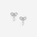 Bow Crystal Droplet Earrings