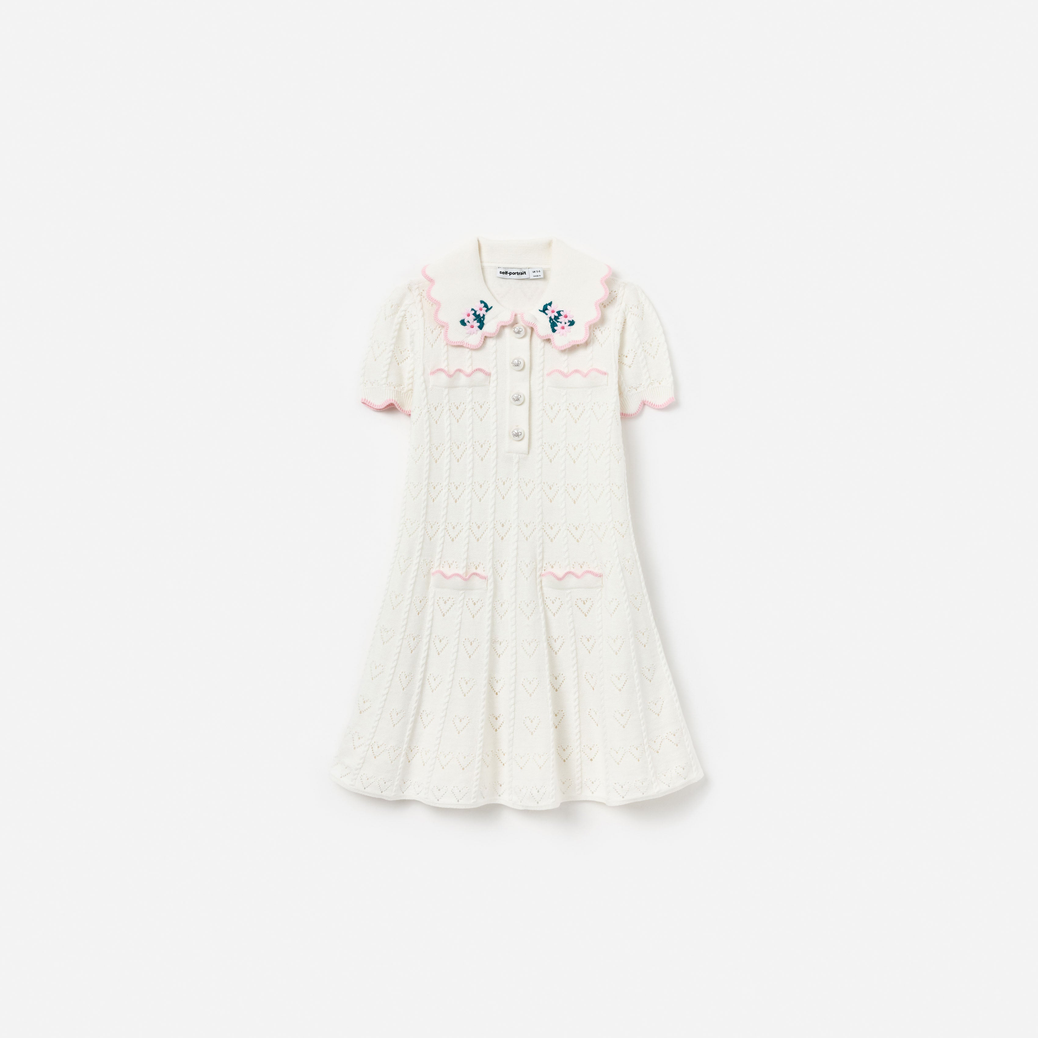 Cream Heart Knit Dress