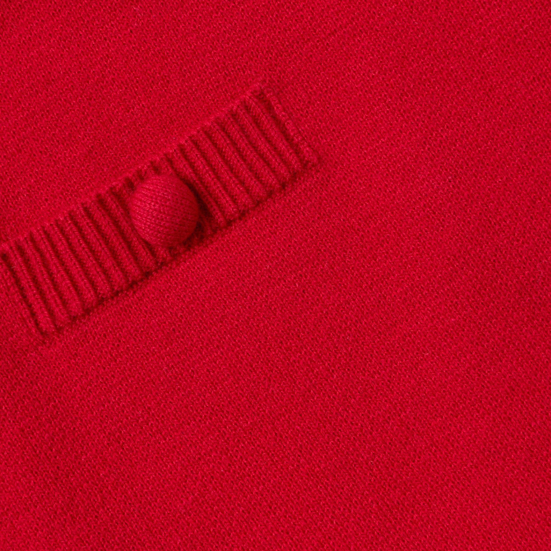 Red Flower Trim Knit Skirt