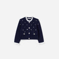 Navy Embellished Cardigan