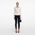 Cream Crystal Trim Cardigan