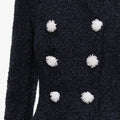 Navy Boucle Mini Dress