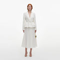 Cream Jacquard Tailored Midi Dress