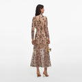 Beige Sequin Embellished Midi Dress