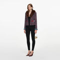 Multi Textured Knit Peplum Cardigan