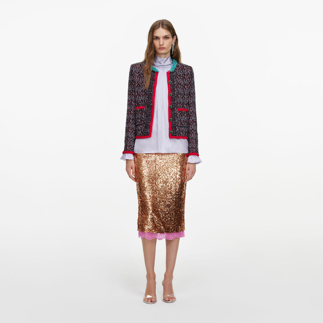 Multi Textured Knit Cardigan