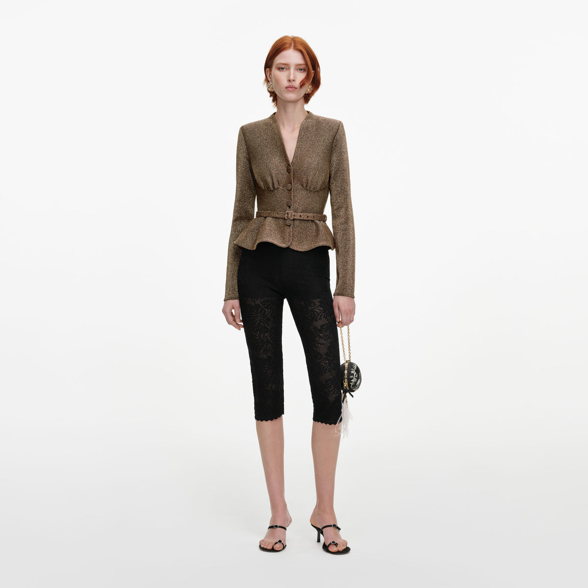 Bronze Tailored Knit Top
