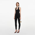 Black Halter Neck Knit Bodysuit