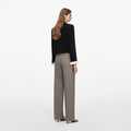 Brown Twill Tailored Trousers