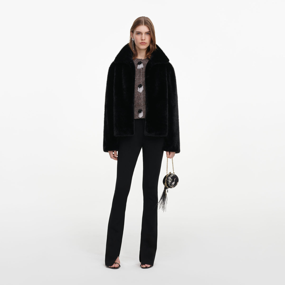 Black Faux Fur Jacket