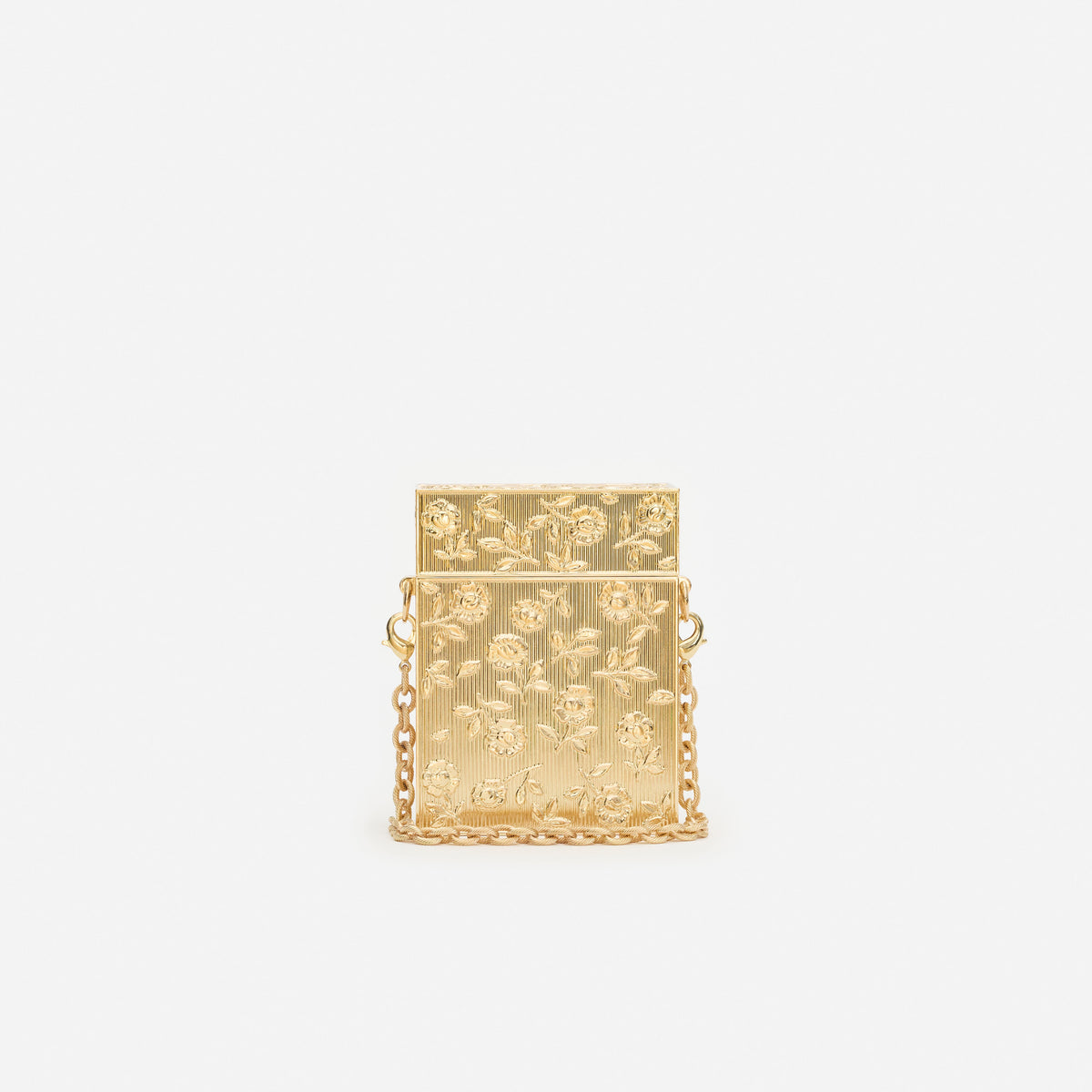 Gold Floral Engraved Micro Bag