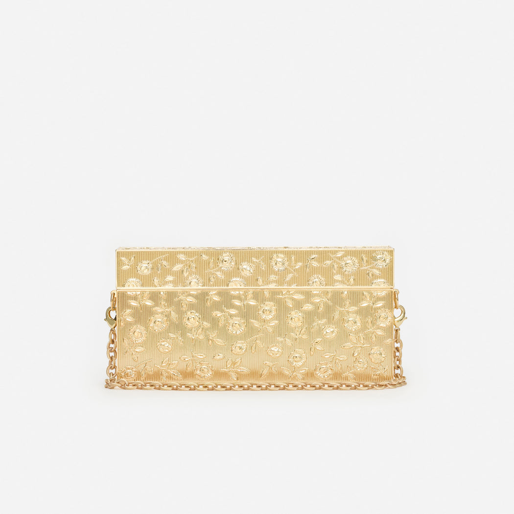 Gold Floral Engraved Bag