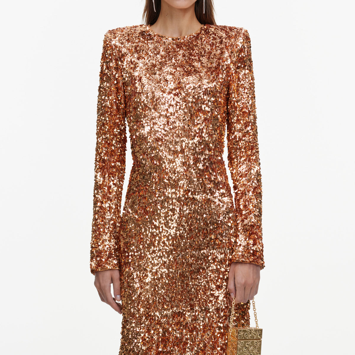 Gold Sequin Maxi Dress