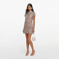 Silver Sequin Embellished Mini Dress