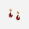 Gold Ruby Earrings
