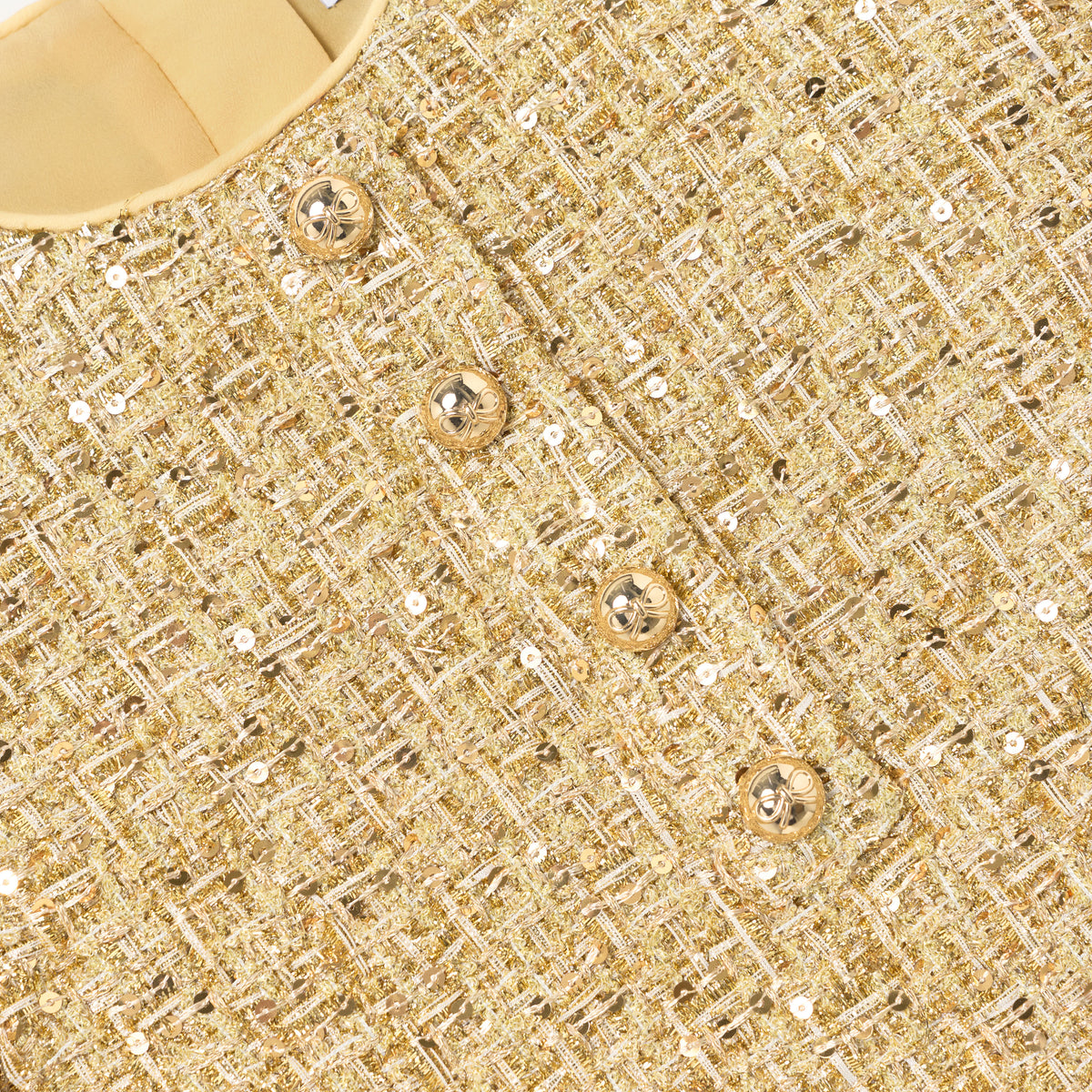 Gold Boucle Dress