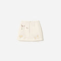 Cream Floral Jacquard Skirt