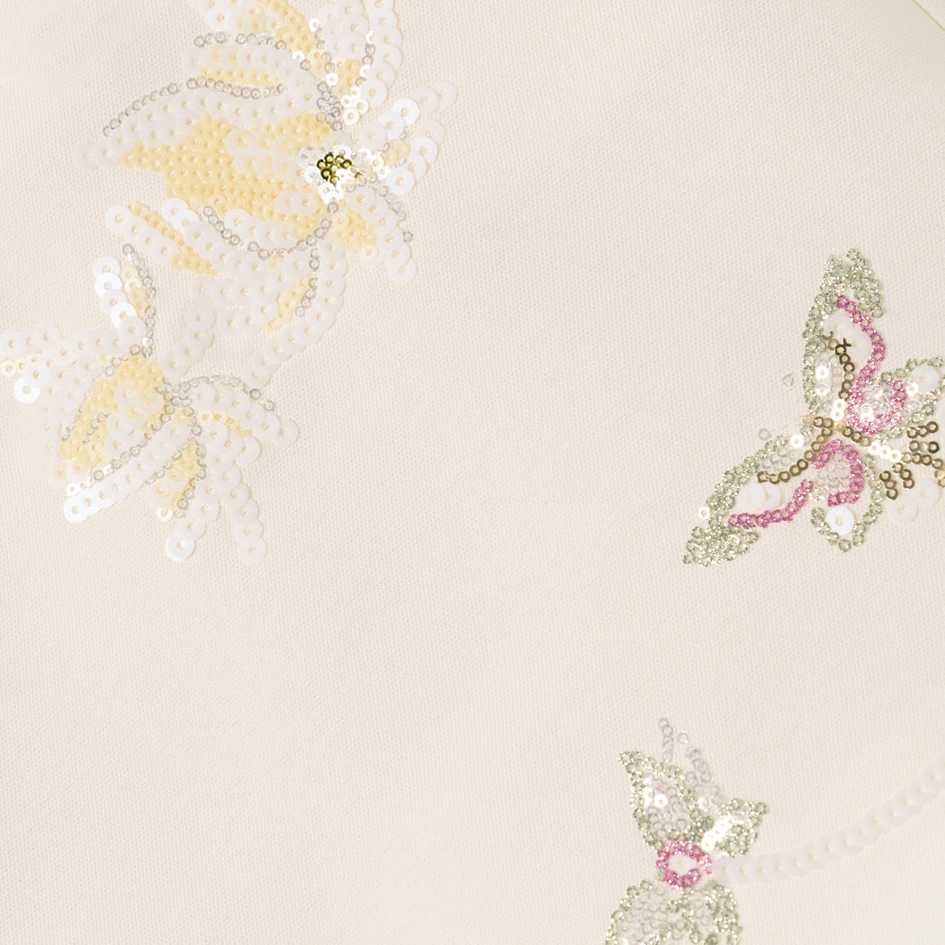 Cream Floral Jacquard Skirt