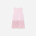 Pink Taffeta Lace Hem Dress