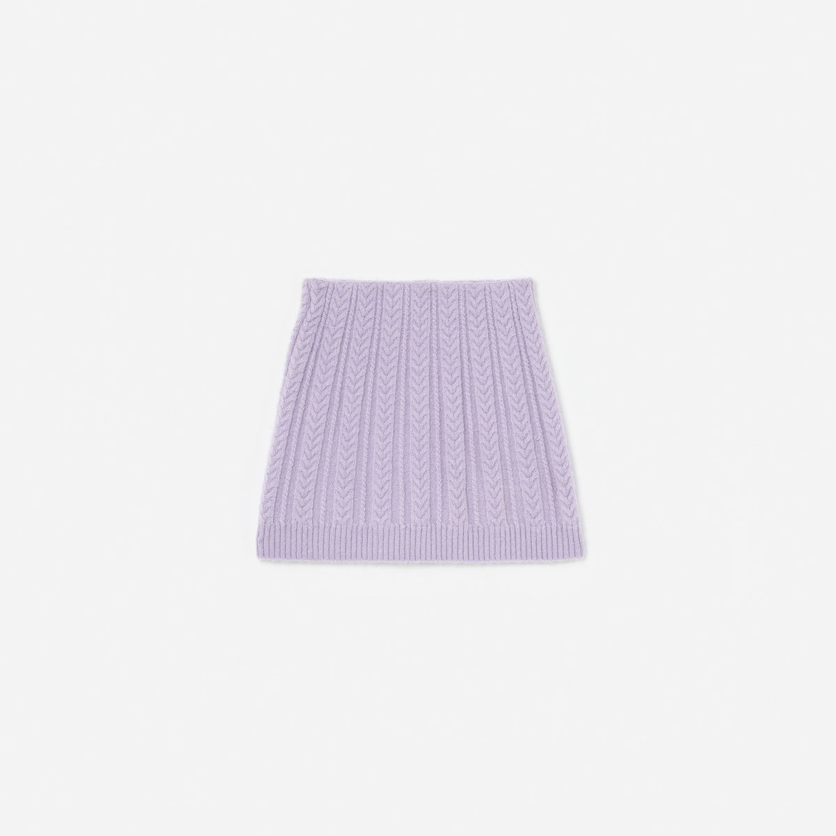Purple Cable Knit Skirt