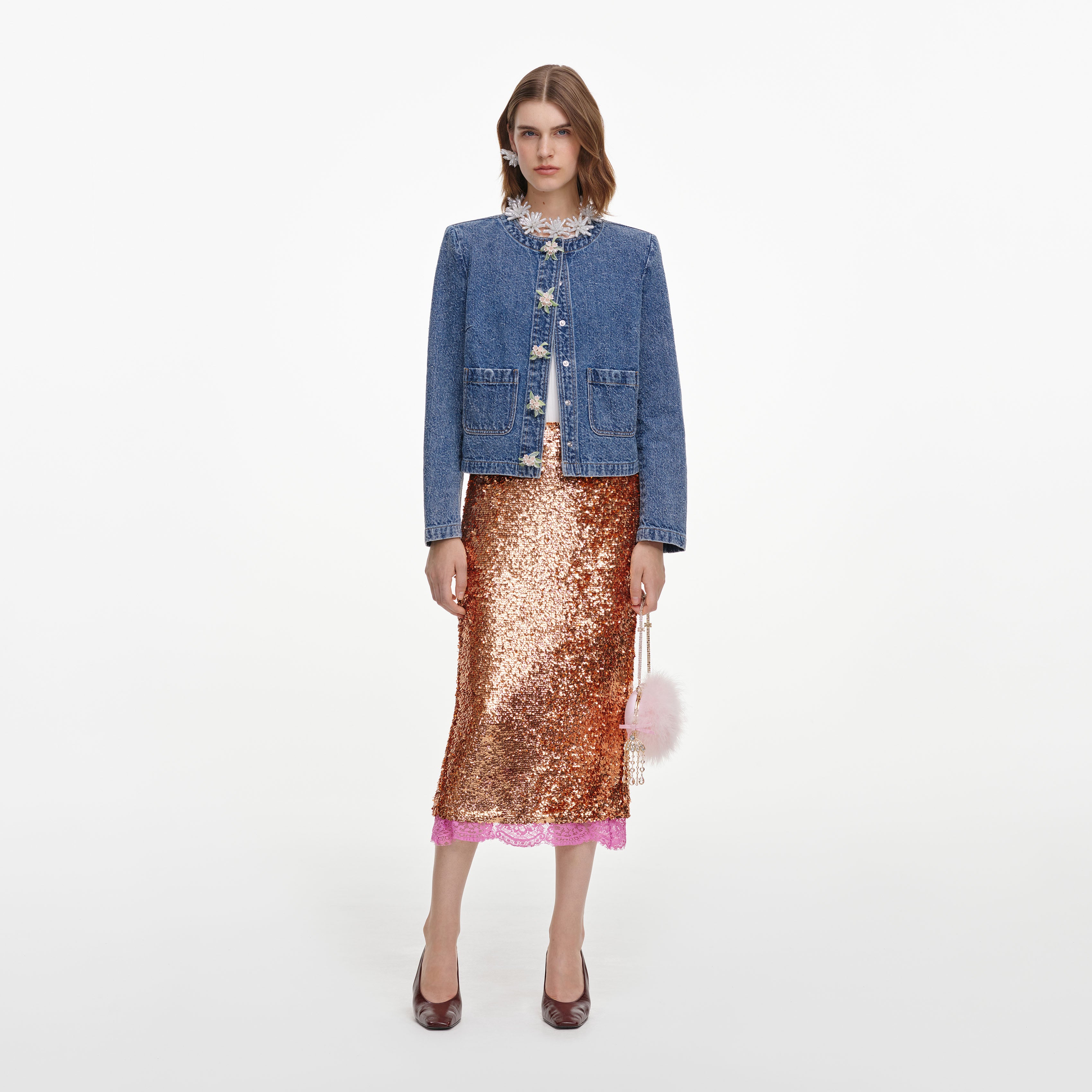 Textured Denim Jacket