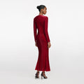 Red Fil Coupe Midi Dress