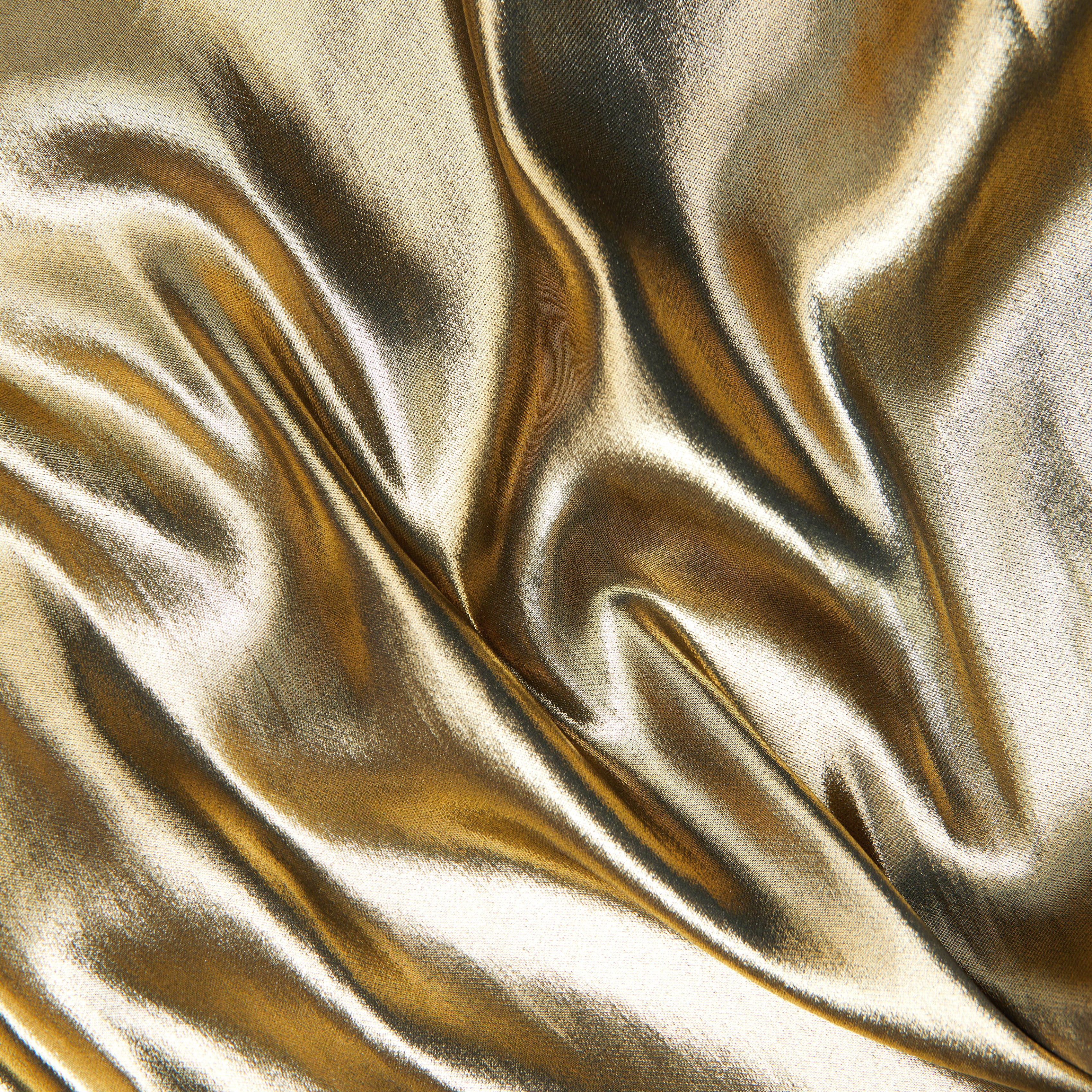 Gold Metallic Strappy Maxi Dress