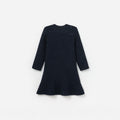 Navy Knit Long Sleeve Dress