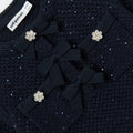 Navy Knit Long Sleeve Dress